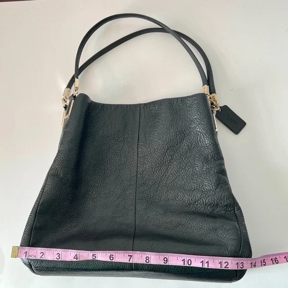 Coach Elegant Black Leather Tote Bag - Picture 5 of 13